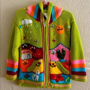 Cute Peruvian Kids 4t zipper sweater